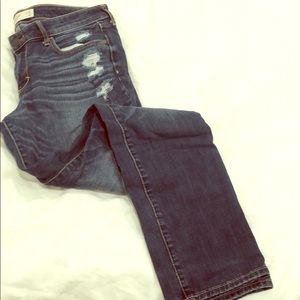 Abercrombie & Fitch | Dark Wash Distressed Jeans